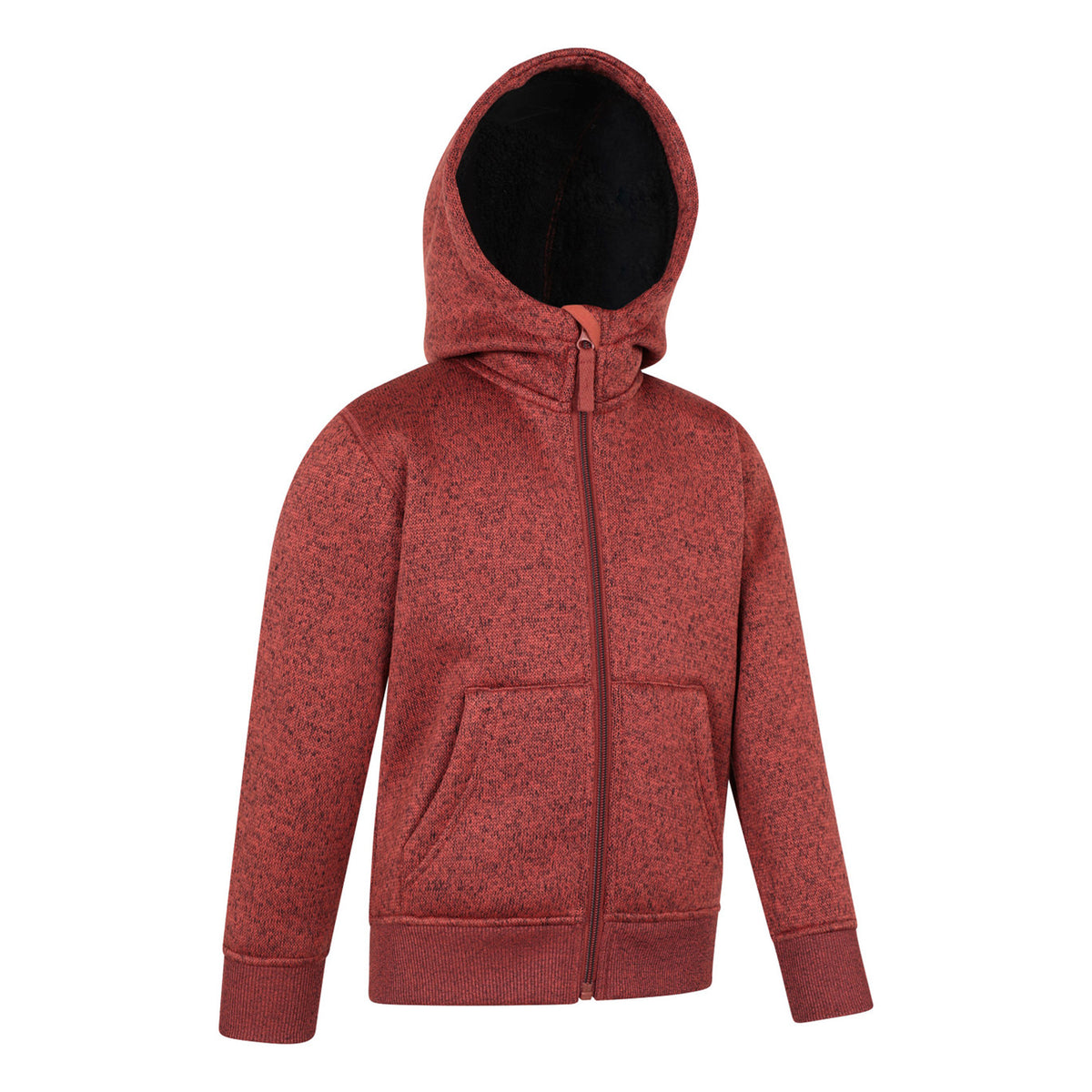 Rust - Side - Mountain Warehouse Childrens-Kids Nevis Faux Fur Lined Hoodie