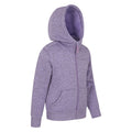 Purple - Side - Mountain Warehouse Childrens-Kids Nevis Faux Fur Lined Hoodie