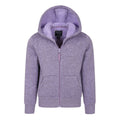 Purple - Side - Mountain Warehouse Childrens-Kids Nevis Faux Fur Lined Hoodie