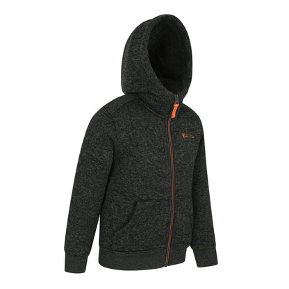 Green - Lifestyle - Mountain Warehouse Childrens-Kids Nevis Faux Fur Lined Hoodie