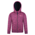 Dark Pink - Front - Mountain Warehouse Childrens-Kids Nevis Faux Fur Lined Hoodie