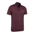 Dusky Wine - Side - Mountain Warehouse Mens Deuce IsoCool Polo Shirt