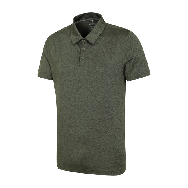 Dark Khaki - Lifestyle - Mountain Warehouse Mens Deuce IsoCool Polo Shirt