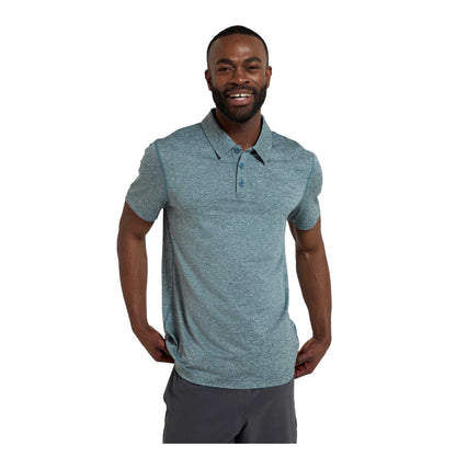 Petrol - Front - Mountain Warehouse Mens Deuce IsoCool Polo Shirt