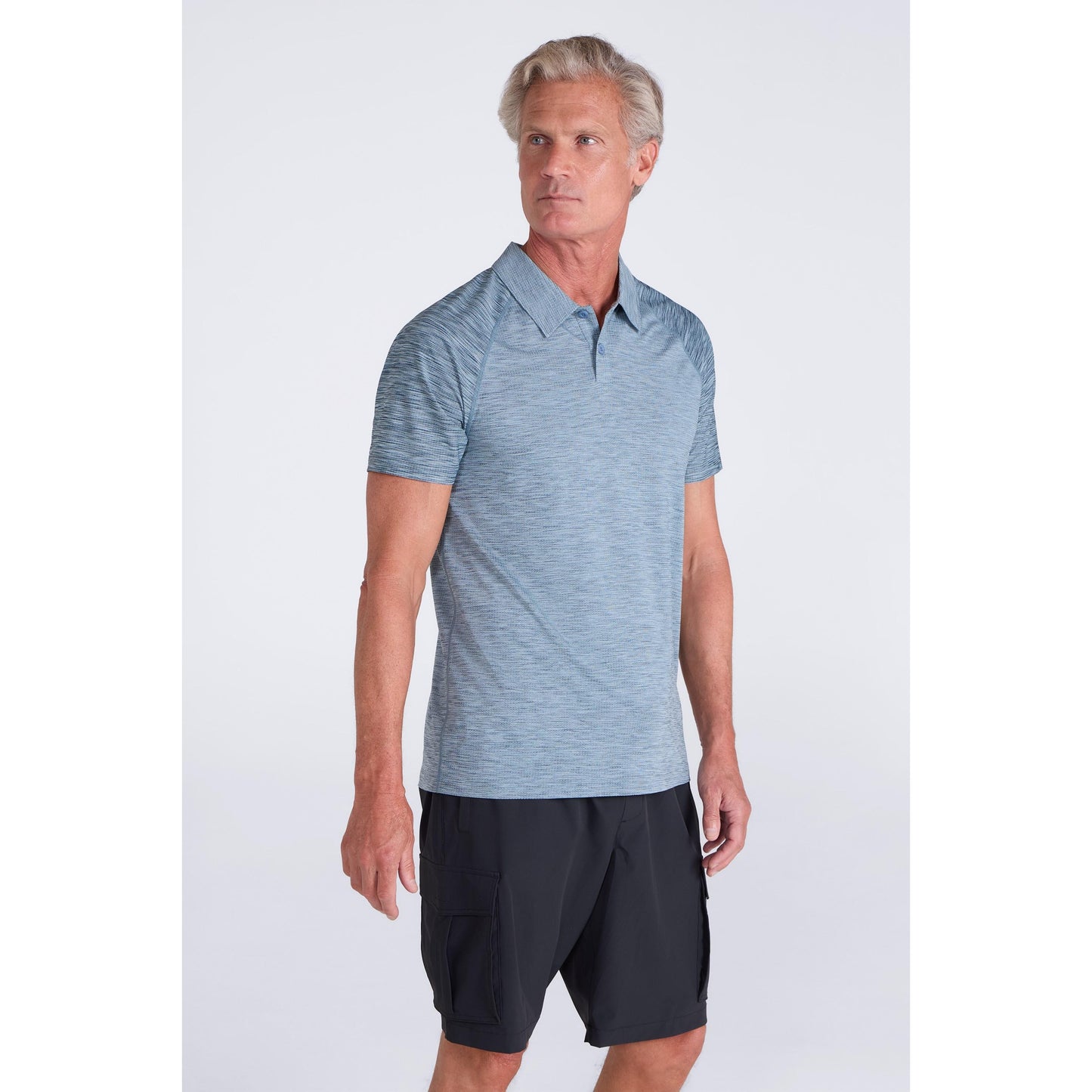 Blue - Front - Mountain Warehouse Mens Deuce IsoCool Polo Shirt