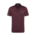 Dusky Wine - Side - Mountain Warehouse Mens Deuce IsoCool Polo Shirt