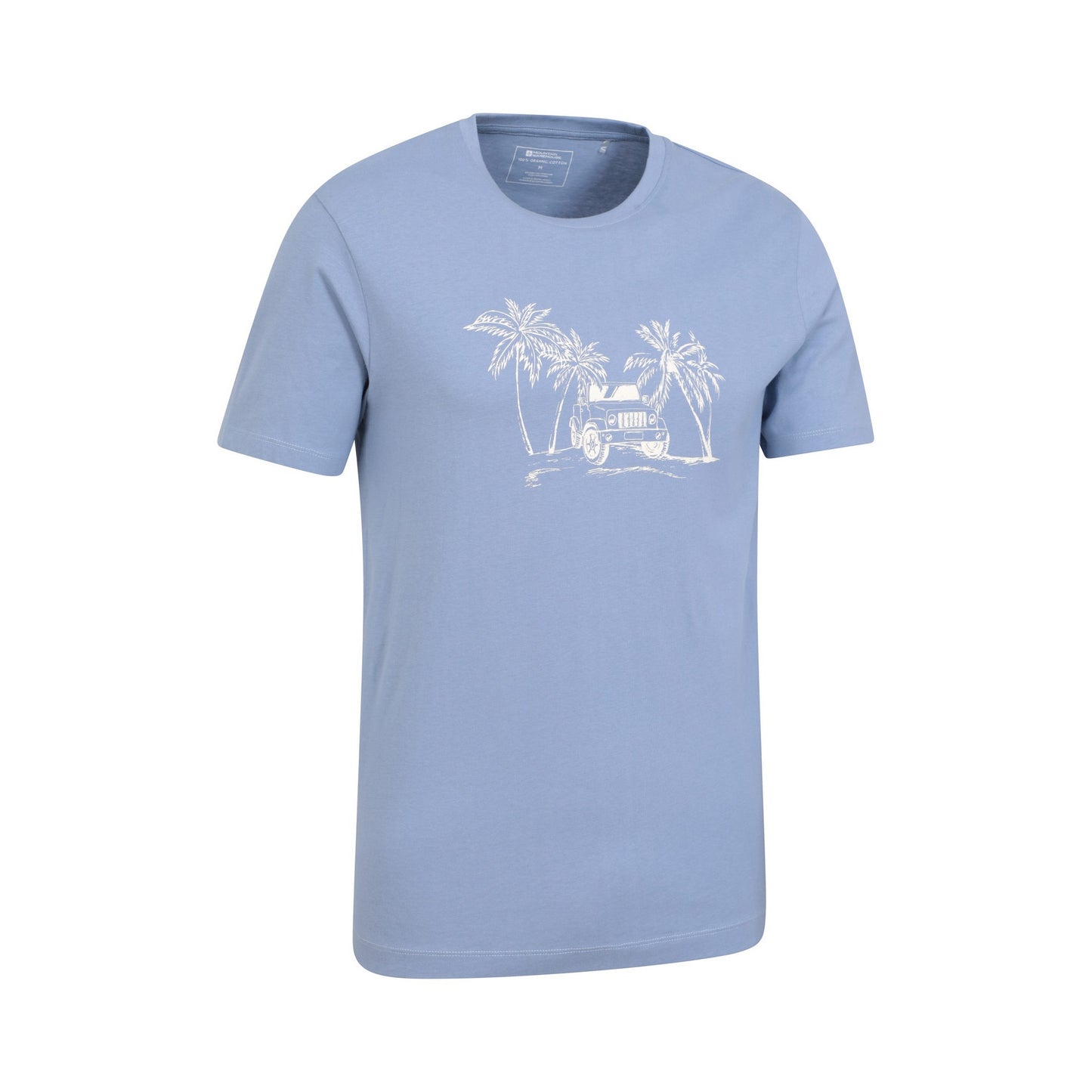 Blue - Side - Mountain Warehouse Mens Ocean Drive Organic T-Shirt
