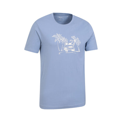 Blue - Side - Mountain Warehouse Mens Ocean Drive Organic T-Shirt