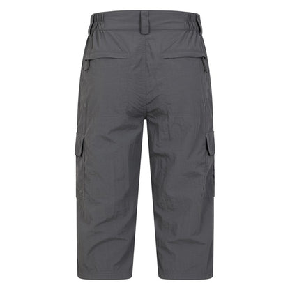 Grey - Side - Mountain Warehouse Mens Explore 3-4 Shorts