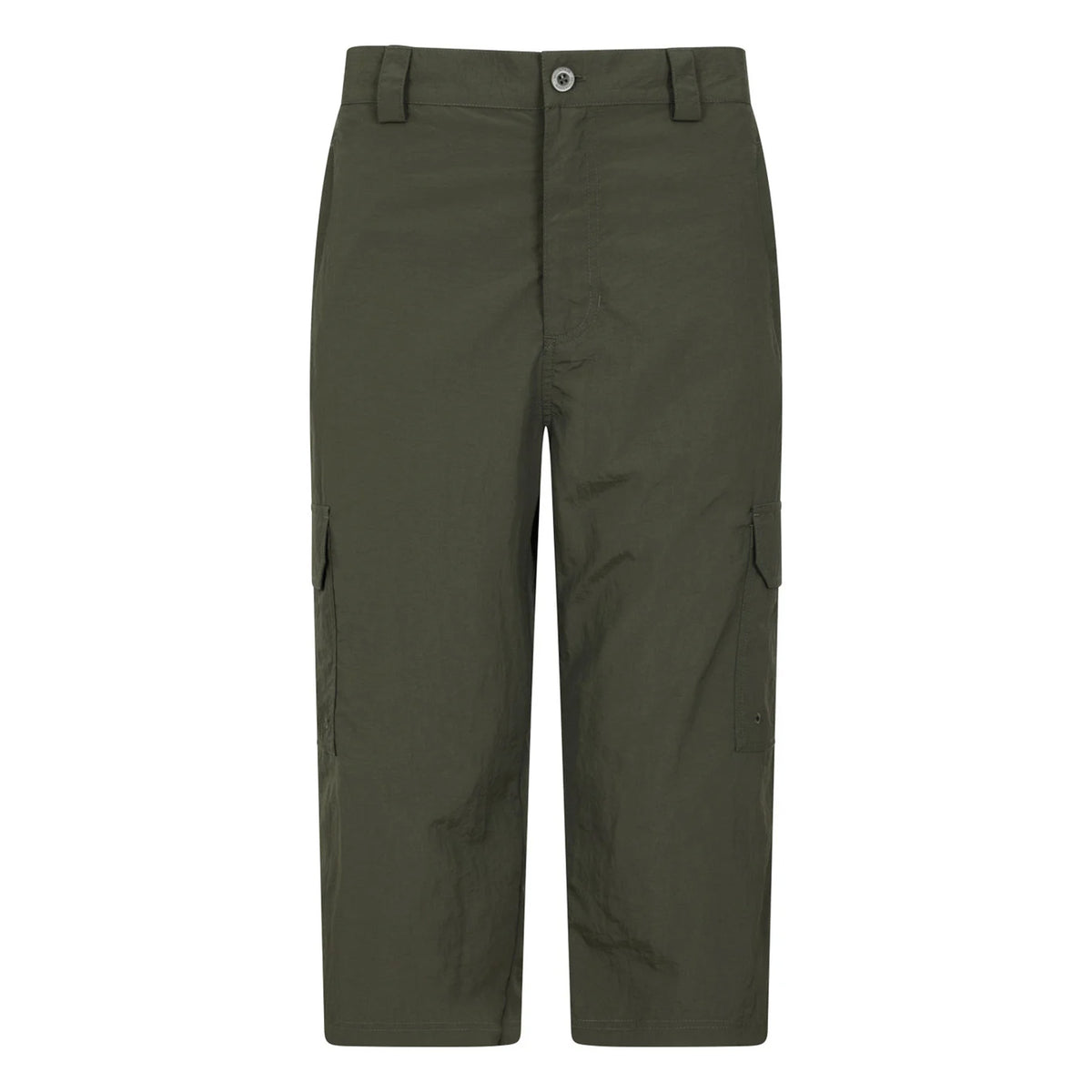 Khaki Green - Front - Mountain Warehouse Mens Explore 3-4 Shorts