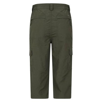 Khaki Green - Back - Mountain Warehouse Mens Explore 3-4 Shorts