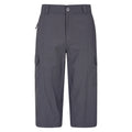 Grey - Front - Mountain Warehouse Mens Explore 3-4 Shorts