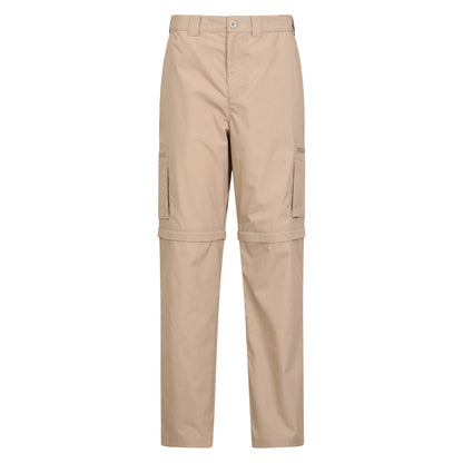 Beige - Front - Mountain Warehouse Mens Explore Convertible Trousers
