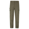 Khaki Green - Front - Mountain Warehouse Mens Explore Convertible Trousers