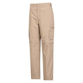 Beige - Front - Mountain Warehouse Mens Explore Convertible Trousers