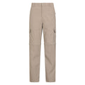 Beige - Front - Mountain Warehouse Mens Explore Convertible Trousers