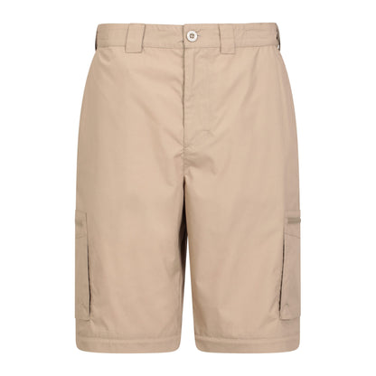 Beige - Pack Shot - Mountain Warehouse Mens Explore Convertible Trousers