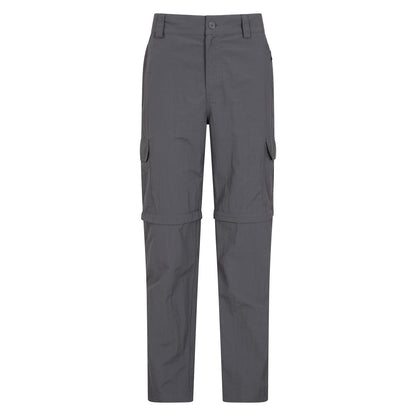 Grey - Front - Mountain Warehouse Mens Explore Convertible Trousers