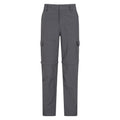Grey - Front - Mountain Warehouse Mens Explore Convertible Trousers