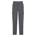 Grey - Front - Mountain Warehouse Mens Explore Convertible Trousers