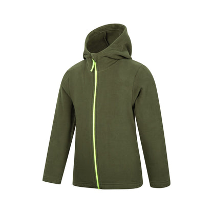 Khaki Green - Lifestyle - Mountain Warehouse Childrens-Kids Camber Full Zip Hoodie