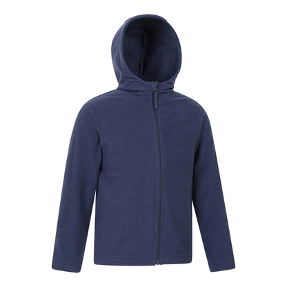 Dark Blue - Side - Mountain Warehouse Childrens-Kids Camber Full Zip Hoodie