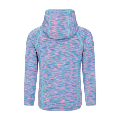 Blue - Back - Mountain Warehouse Childrens-Kids Kayleigh II Stripe Full Zip Hoodie