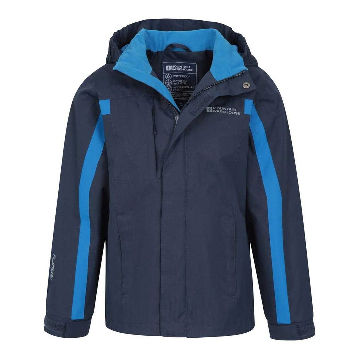 Navy - Close up - Mountain Warehouse Childrens-Kids Samson II Waterproof Jacket