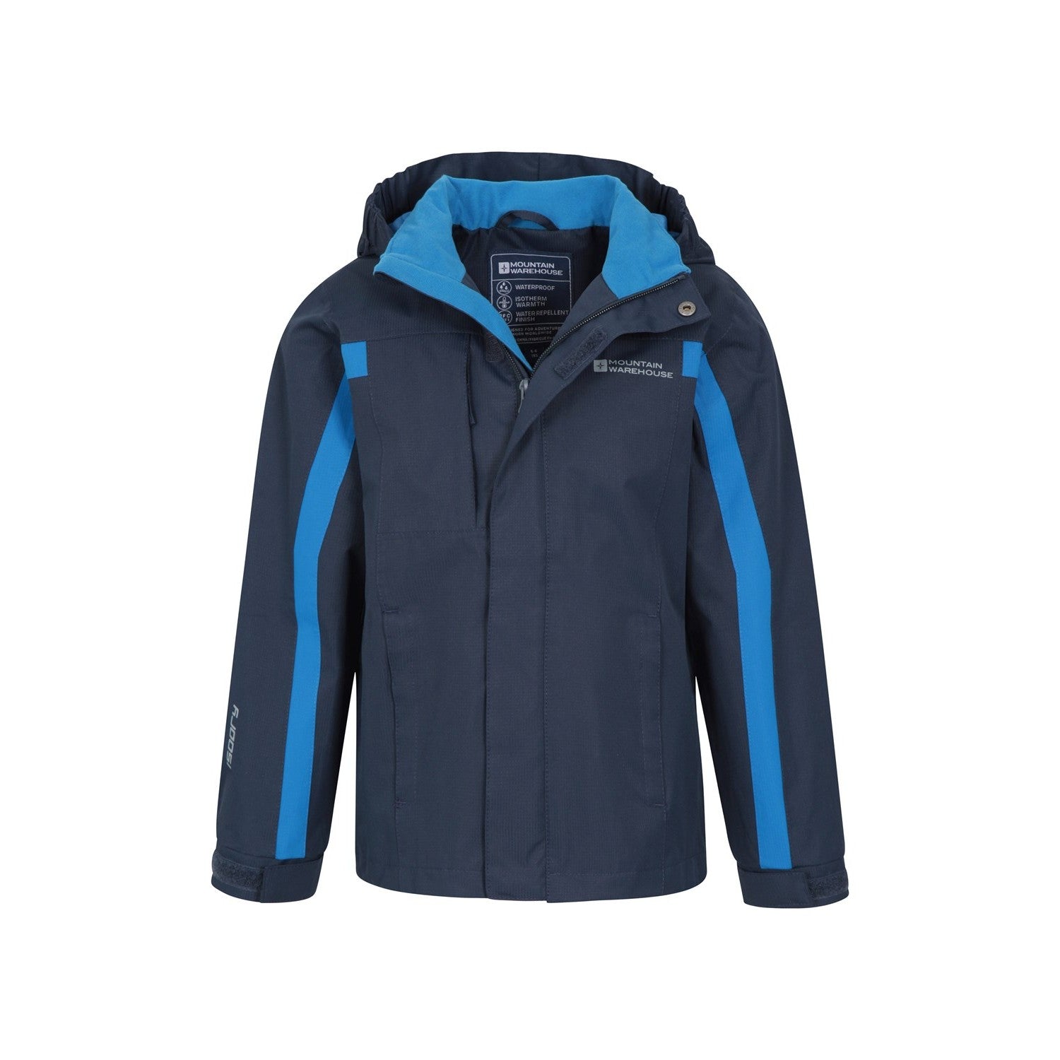 Navy - Pack Shot - Mountain Warehouse Childrens-Kids Samson II Waterproof Jacket