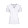 White - Front - Mountain Warehouse Womens-Ladies Paris Embroidered Top