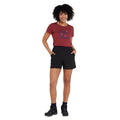 Black - Close up - Mountain Warehouse Womens-Ladies Hybrid Hiking Shorts