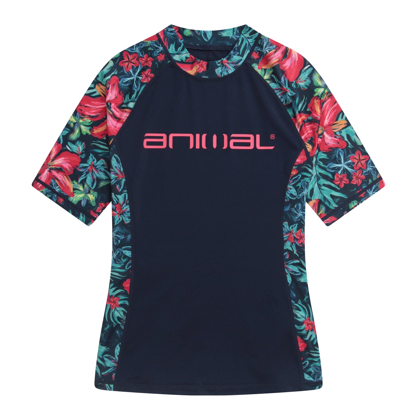 Red - Front - Animal Womens-Ladies Lucie Recycled Rash Top