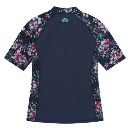 Navy - Back - Animal Womens-Ladies Lucie Recycled Rash Top