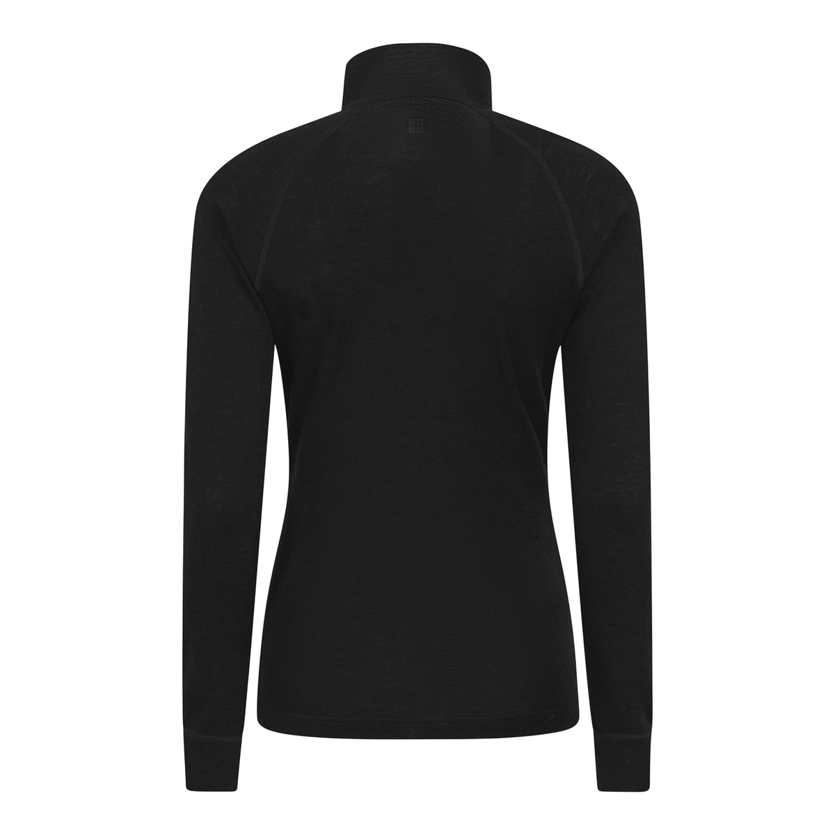 Black - Back - Mountain Warehouse Womens-Ladies Merino Wool Zip Neck Thermal Top