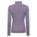 Dusky Purple - Back - Mountain Warehouse Womens-Ladies Merino Wool Zip Neck Thermal Top