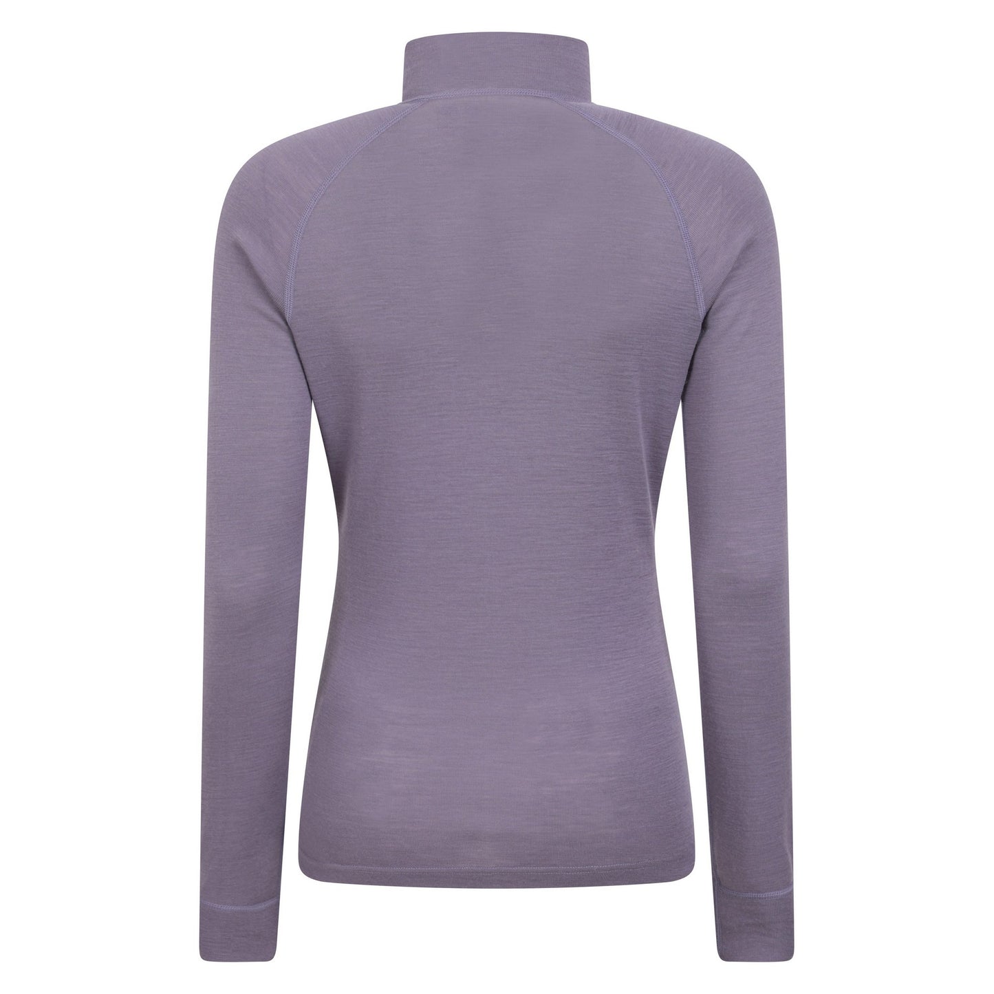 Dusky Purple - Back - Mountain Warehouse Womens-Ladies Merino Wool Zip Neck Thermal Top