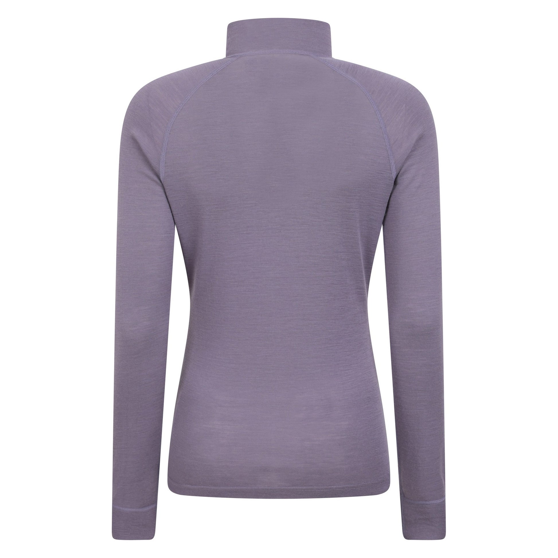 Dusky Purple - Back - Mountain Warehouse Womens-Ladies Merino Wool Zip Neck Thermal Top