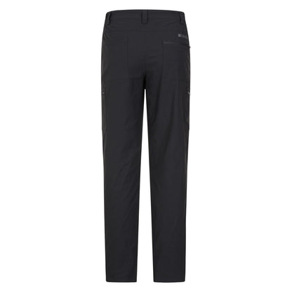 Jet Black - Back - Mountain Warehouse Mens Trek Stretch Long Winter Hiking Trousers