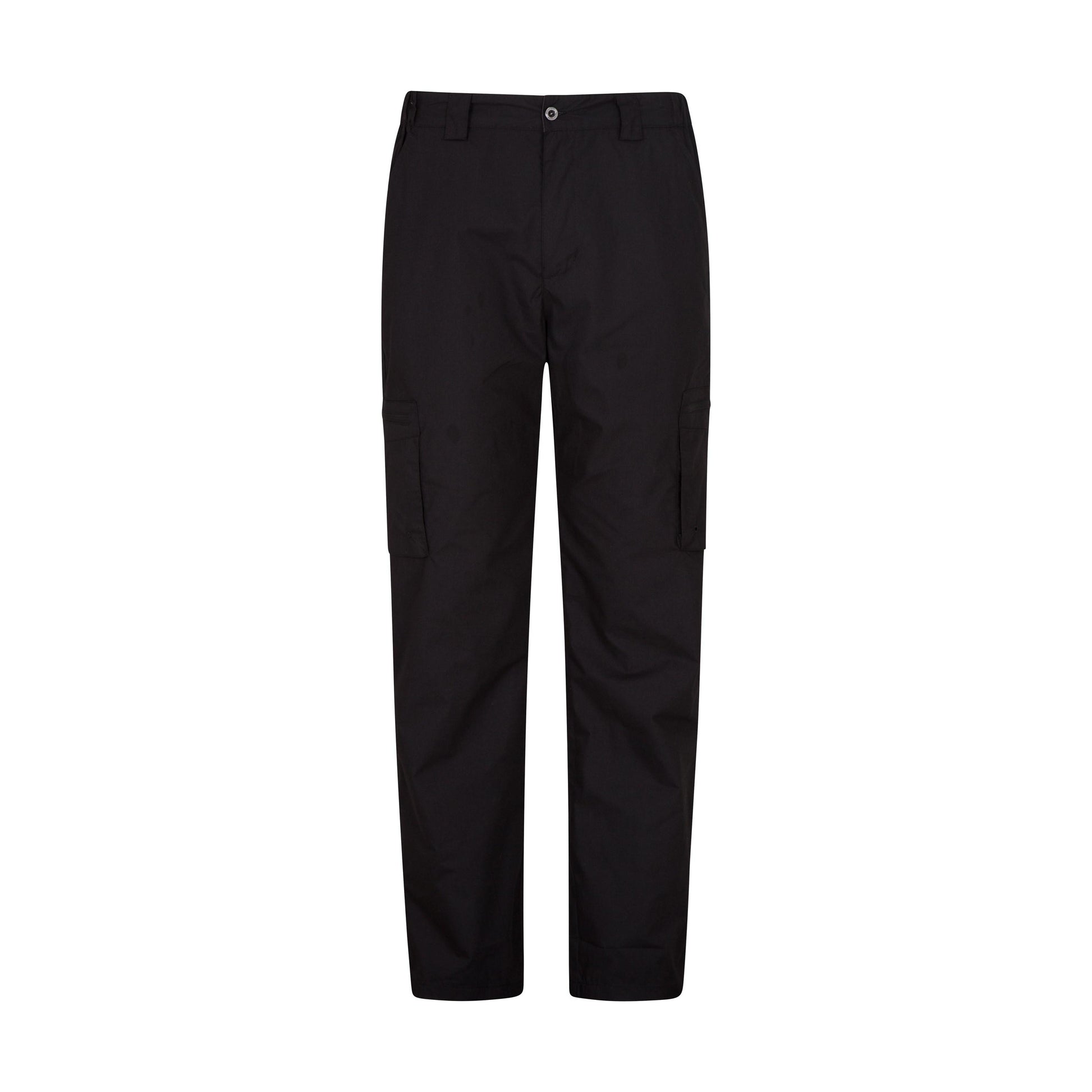 Black - Front - Mountain Warehouse Mens Trek Stretch Long Winter Hiking Trousers