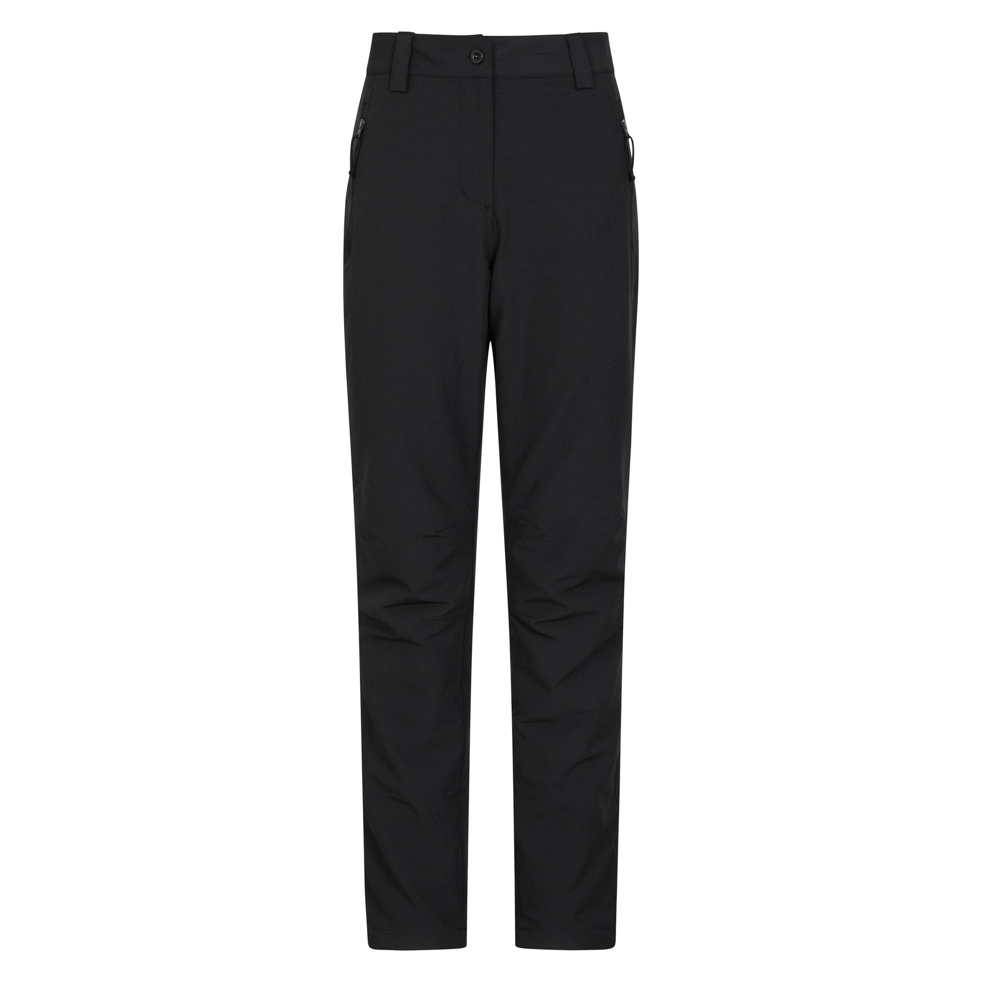Black - Front - Mountain Warehouse Womens-Ladies Arctic II Stretch Fleece Lined Regular Trousers