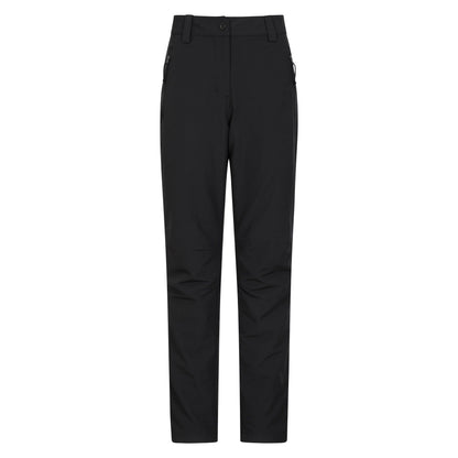 Black - Front - Mountain Warehouse Womens-Ladies Arctic II Stretch Fleece Lined Regular Trousers