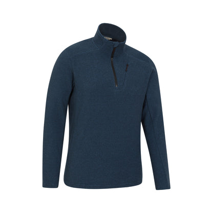 Blue - Lifestyle - Mountain Warehouse Mens Ridge Half Zip Fleece Top