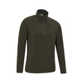 Khaki - Side - Mountain Warehouse Mens Ridge Half Zip Fleece Top