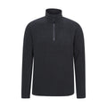 Black - Front - Mountain Warehouse Mens Ridge Half Zip Fleece Top