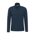 Blue - Front - Mountain Warehouse Mens Ridge Half Zip Fleece Top