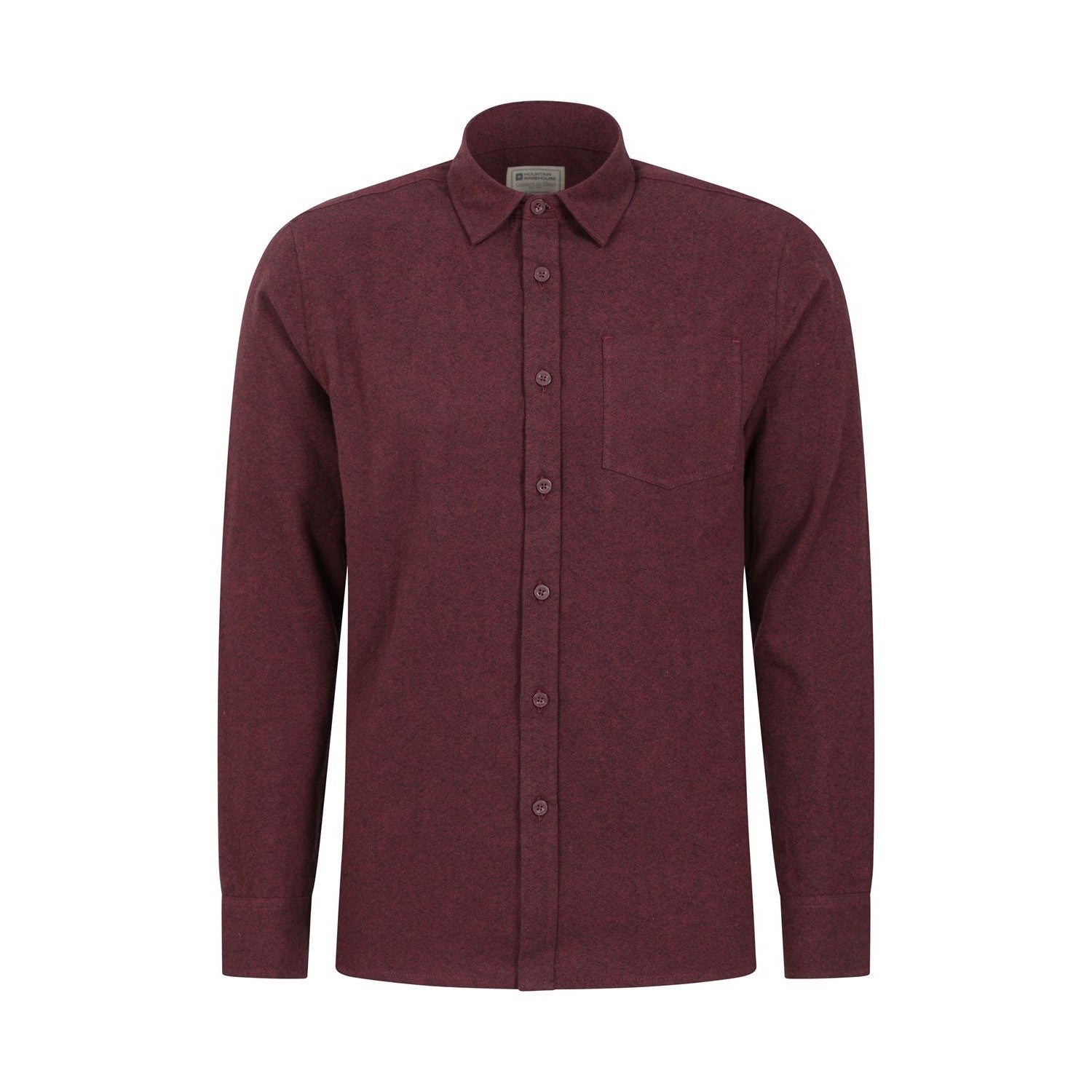 Burgundy - Front - Mountain Warehouse Mens Bamford Melange Shirt