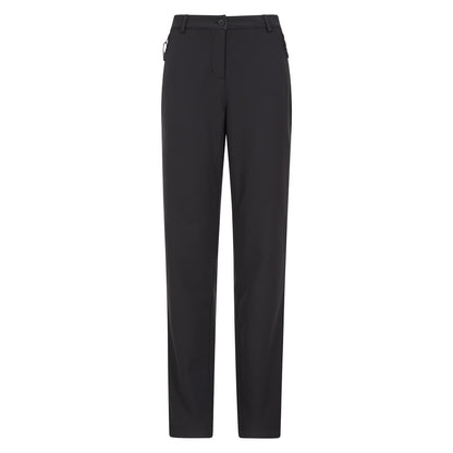 Black - Front - Mountain Warehouse Womens-Ladies Vermont Softshell Hiking Trousers