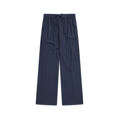 Navy - Front - Animal Womens-Ladies Ria Textured Beach Trousers