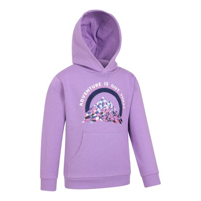 Purple - Lifestyle - Mountain Warehouse Childrens-Kids Adventure Is Out There Organic Hoodie