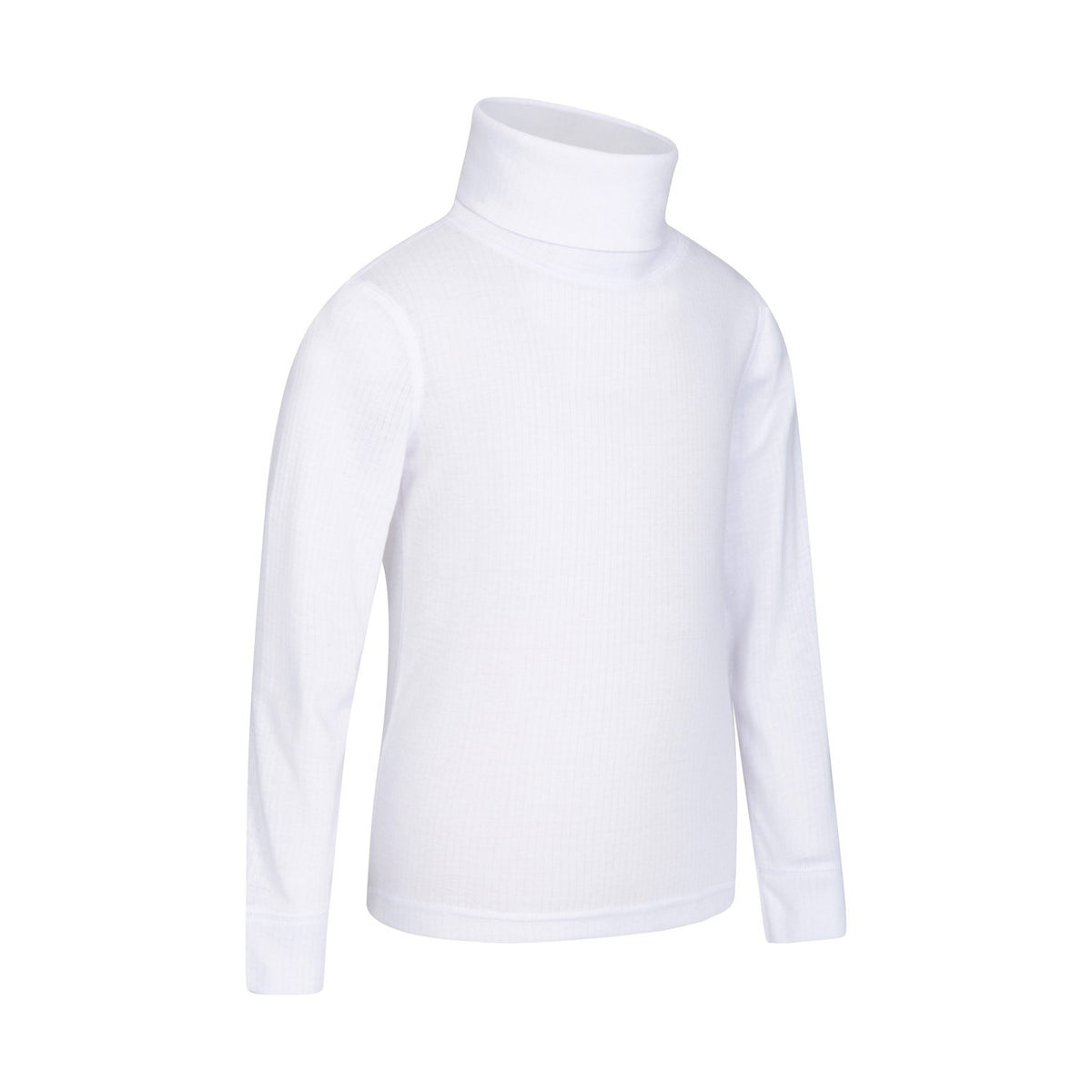 White - Lifestyle - Mountain Warehouse Childrens-Kids Talus Roll Neck Long-Sleeved Top
